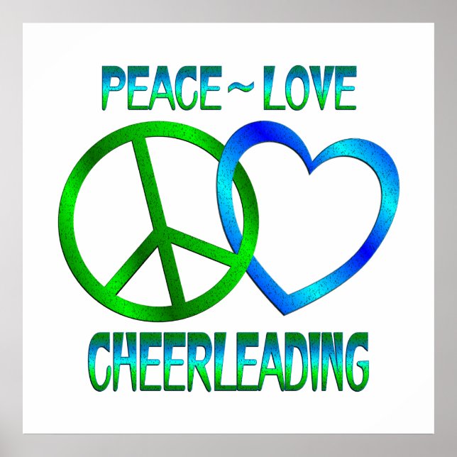 Póster Peace Love CHEERLEADING (Frente)