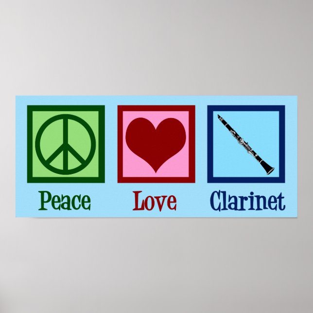 Póster Peace Love Clarinet (Frente)
