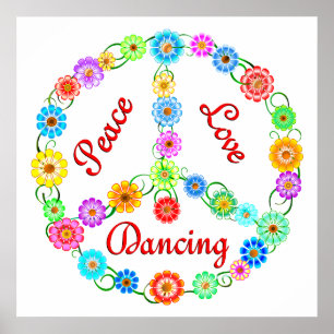 Póster Peace Love Dancing