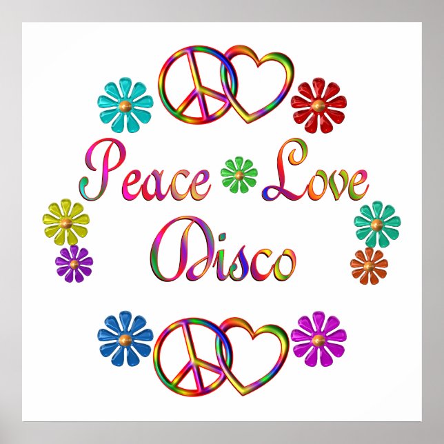 PÓSTER PEACE LOVE DISCO (Frente)