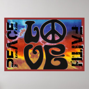PÓSTER PEACE LOVE FAITH