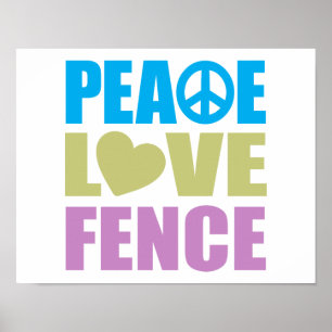 Póster Peace Love Fence