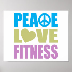 Póster Peace Love Fitness