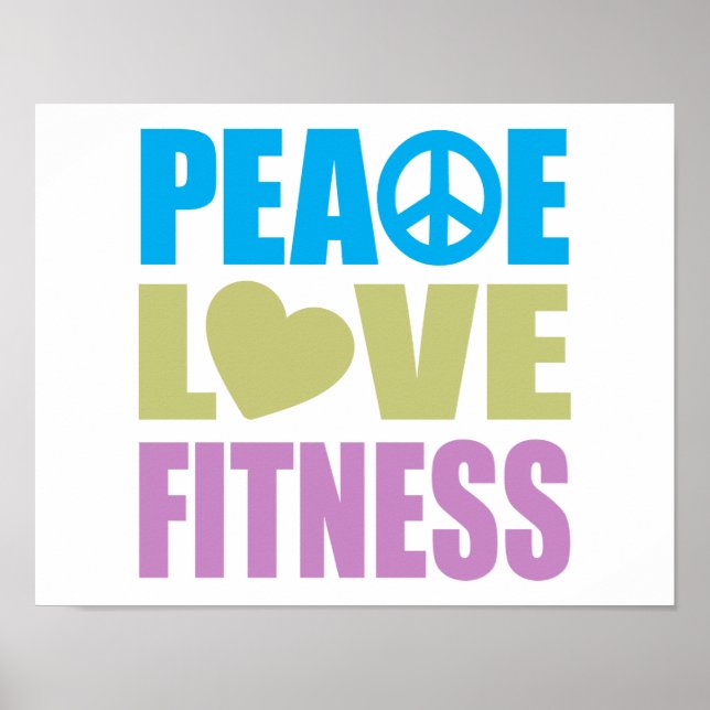 Póster Peace Love Fitness (Frente)