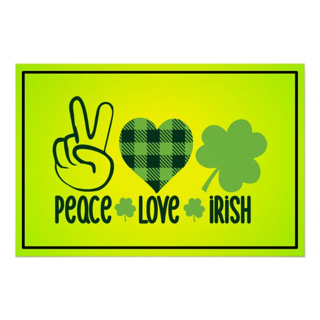 Póster Peace Love Irish-60682 (Anverso)