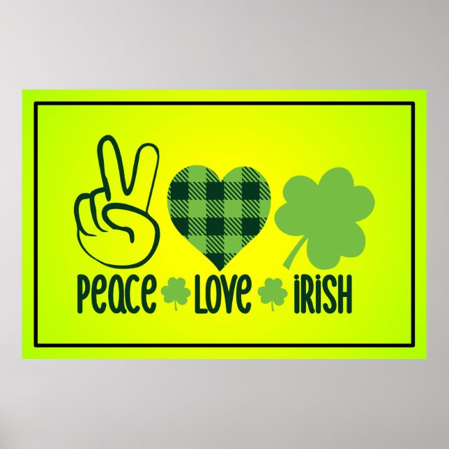 Póster Peace Love Irish-60682 (Frente)