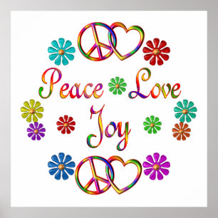 Póster Peace Love Joy