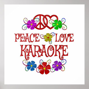 Póster Peace Love Karaoke