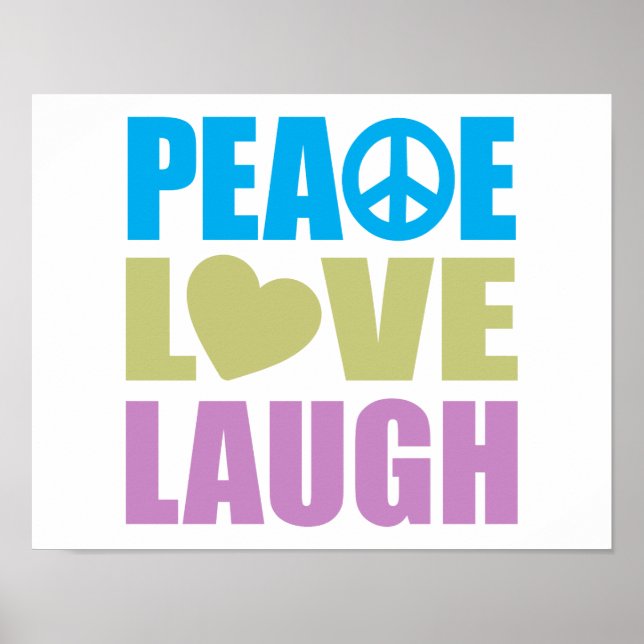 Póster Peace Love Laugh (Frente)