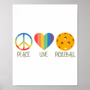Póster Peace Love Pickleball