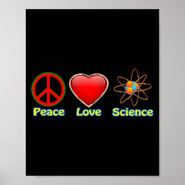 Póster Peace Love Science  (Frente)