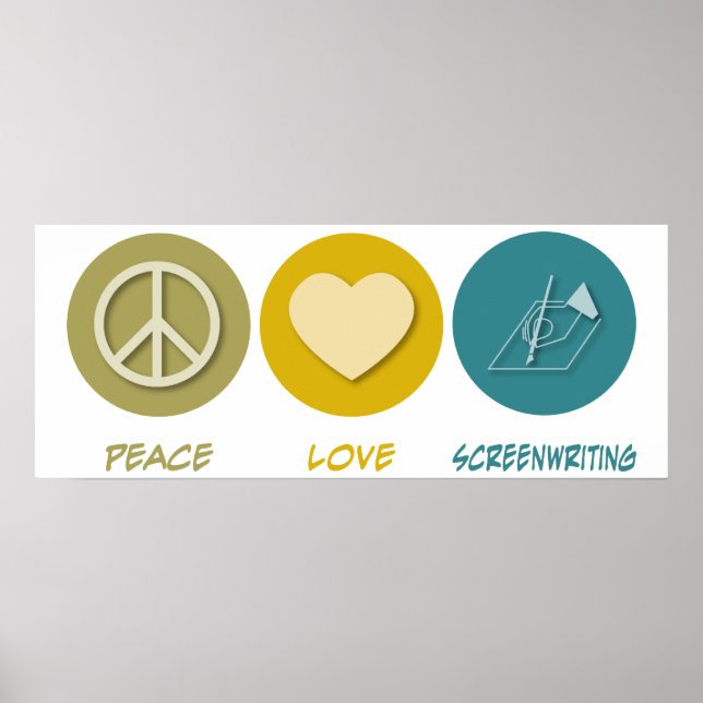Póster Peace Love Screenwriting (Frente)