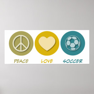 Póster Peace Love Soccer