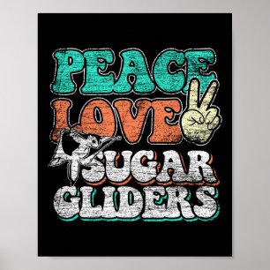 Póster Peace Love Sugar Gliers