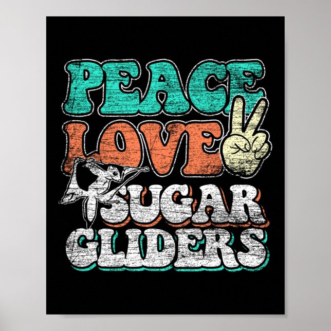 Póster Peace Love Sugar Gliers (Frente)