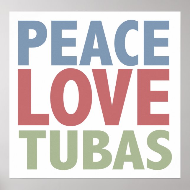 Póster Peace Love Tubas (Frente)