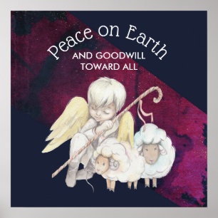 Póster Peace on Eath and Goodwill Toward All Shepherd
