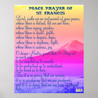 Póster Peace Prayer of St. Francis  