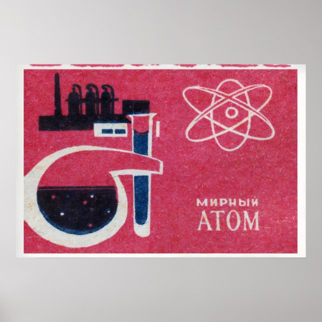 Póster Peaceful Atom Chemistry - Matchbox Print (Frente)