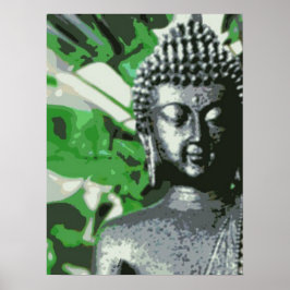 Póster Peaceful Buddha Meditation Poster – Close-Up Zen