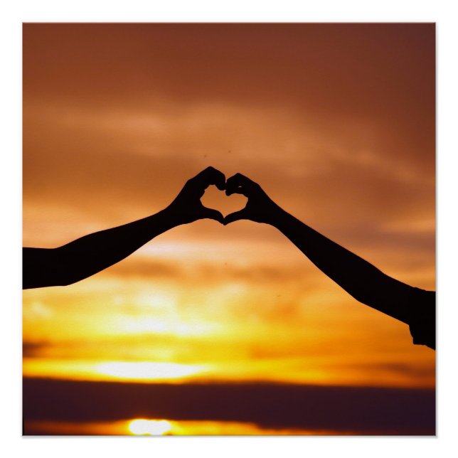 Póster Peaceful Heart Sunset Glossy (Anverso)