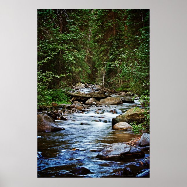 Póster Peaceful Mountain Stream print (Frente)