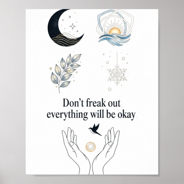 Póster Peaceful Night Moonlight Uplift_ Insred Gentle Art (Frente)