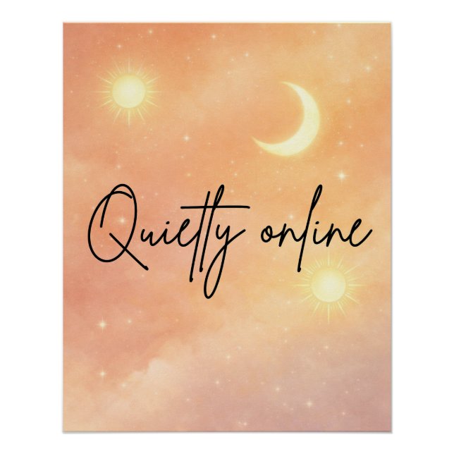 Póster Peach haze and cloud cream AI art  (Anverso)