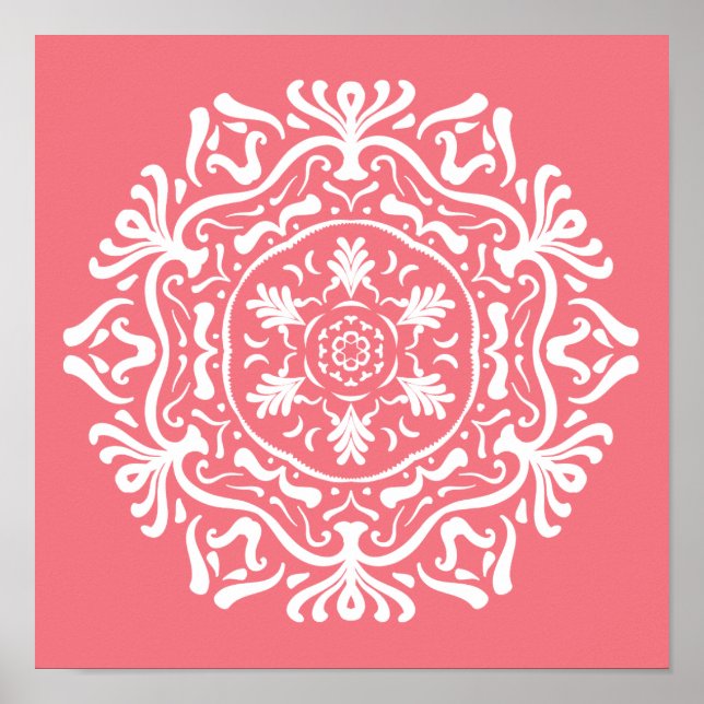 Póster Peach Mandala (Frente)