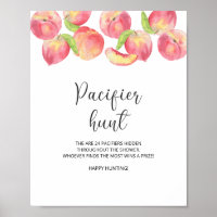 Peach pacifier busca poster de juego de ducha de b