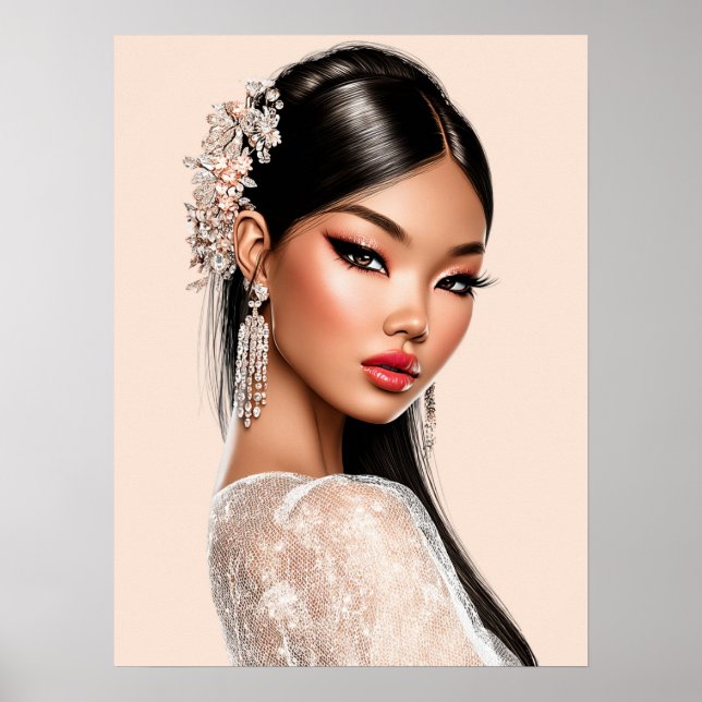 Póster Peach Reverie | Vertical Portrait Poster (18×24) (Frente)