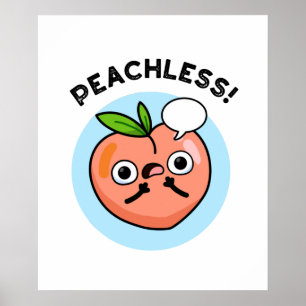 Póster Peachless Funny Fruit Peach