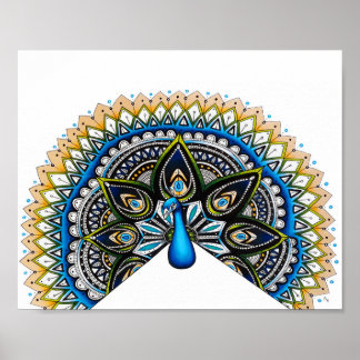 Póster Peacock Art