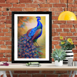 Póster Peacock colorido