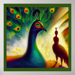 Póster Peacock de animales espirituosos 3