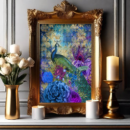 Póster Peacock elegante