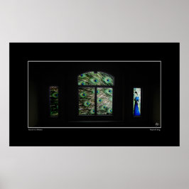 Póster Peacock en un Poster de ventana