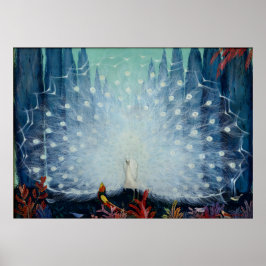 Póster Peacock exótico por Jessie Arms Botke