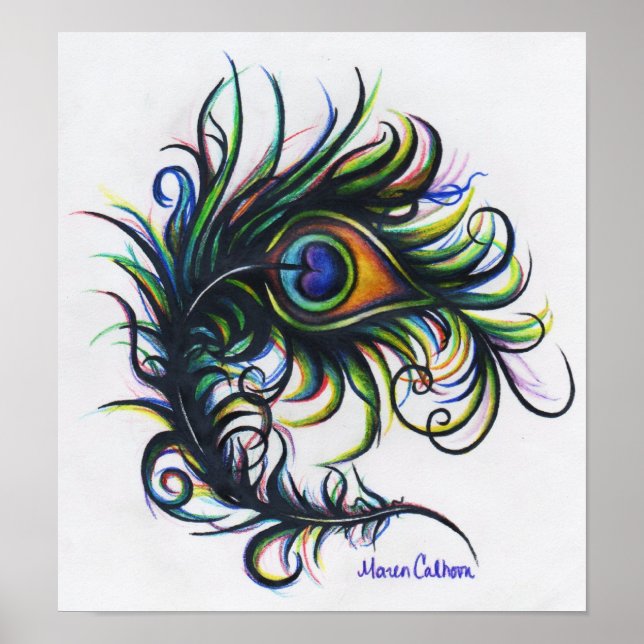 Póster Peacock Feather Poster (Frente)