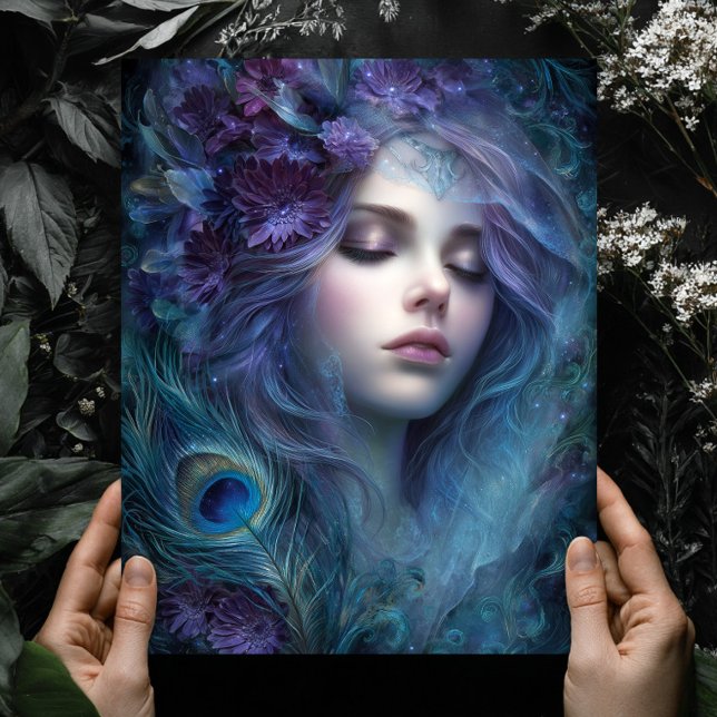 Póster Peacock Goddess Queen Fantasy Wall Art Print (Subido por el creador)