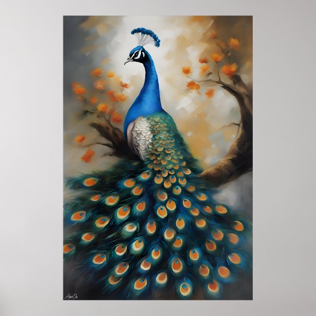 Póster | Peacock | Pintura (Frente)