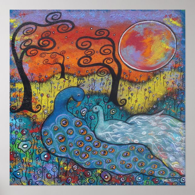 Póster Peacocks encantados (Frente)