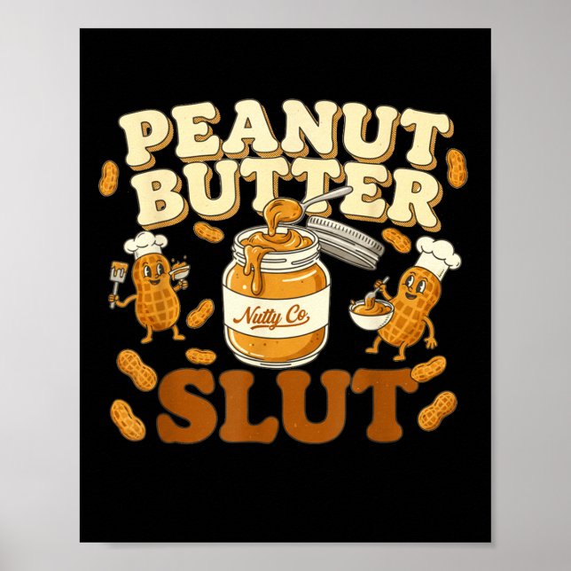 Póster Peanut Butter Funny Peanut Butter Lovers Apparel  (Frente)