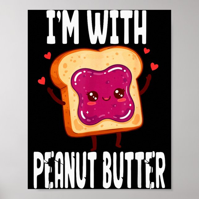 Póster Peanut Butter Jelly Matching Couples Halloween Fun (Frente)