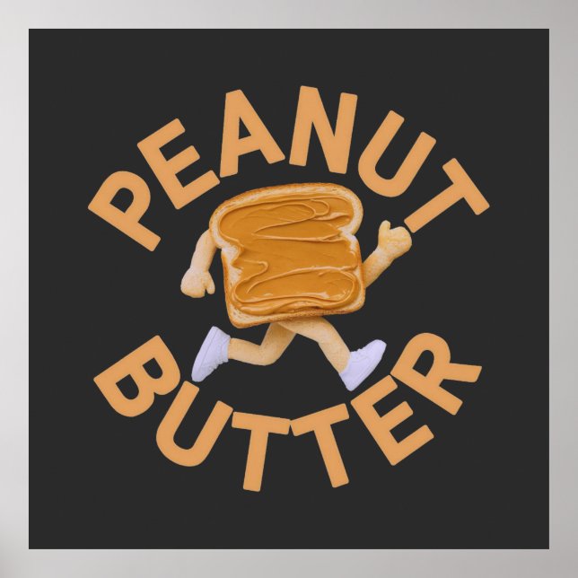 Póster Peanut Butter Vibes Funny & Cute Design (Frente)
