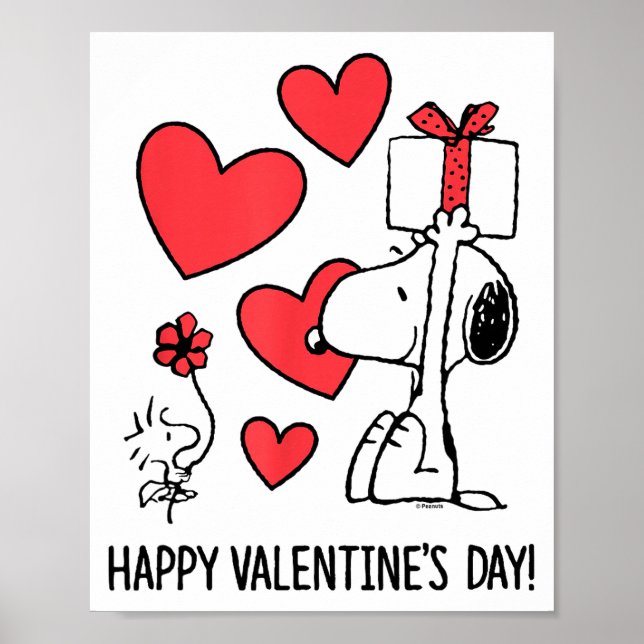Póster Peanuts - And Happy Valentines Day Hearts  (Frente)