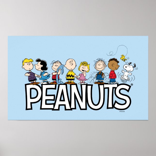 Póster Peanuts Gang Group Lineup (Frente)