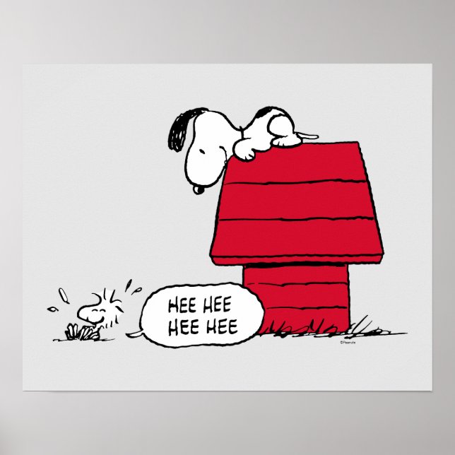 Póster PEANUTS | Patrón rojo y negro (Frente)