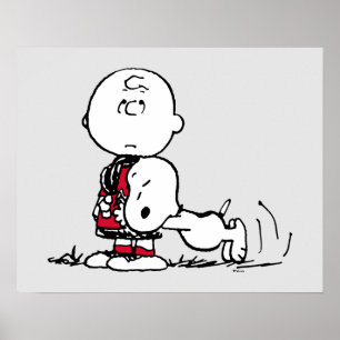Póster PEANUTS   Patrón rojo y negro