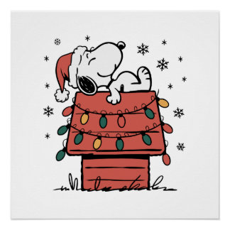 Póster Peanuts Snoopy Festive Christmas Gift